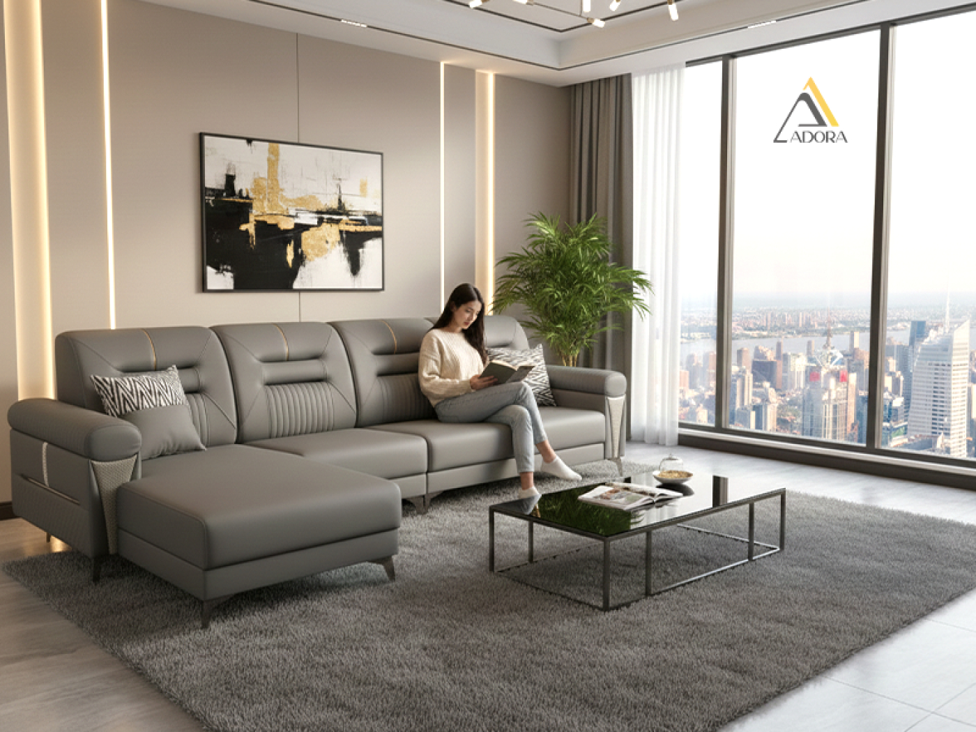 Sofa góc L Adora Lora