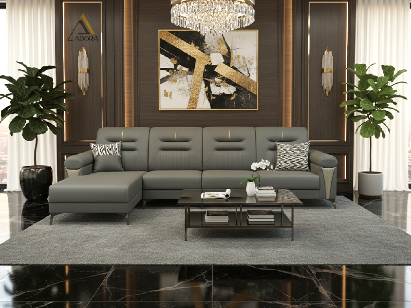 Sofa góc L Adora Lora