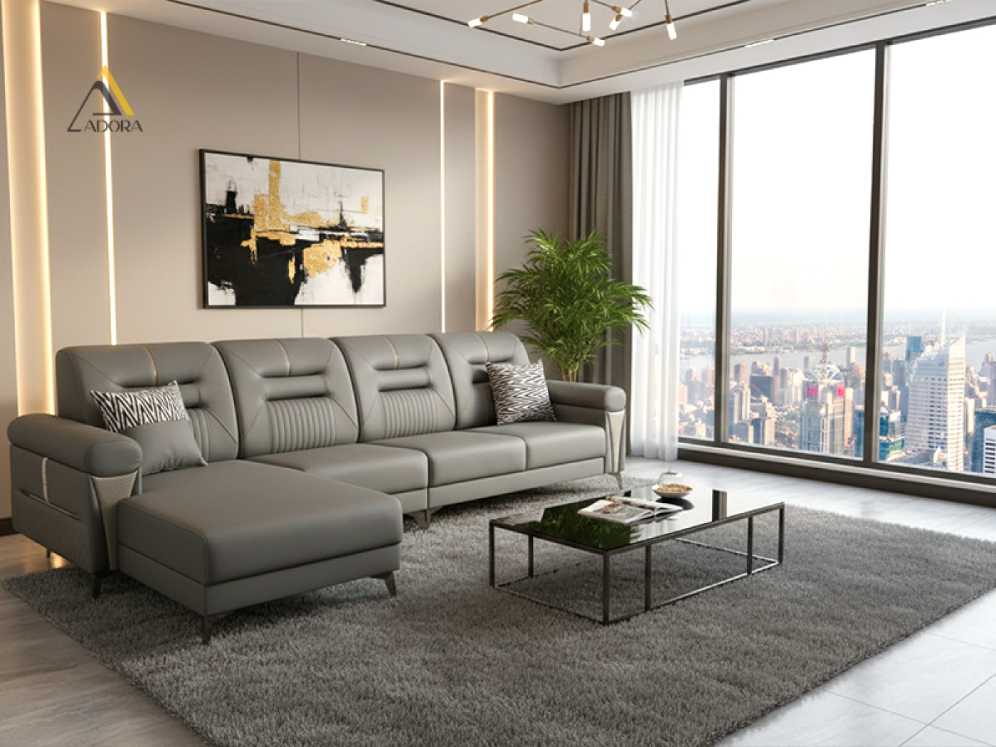 Sofa góc L Adora Lora