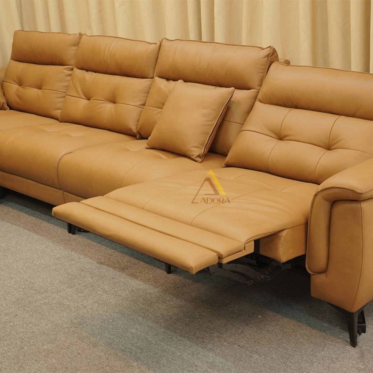 Sofa góc L Da Bò Adora Luxury