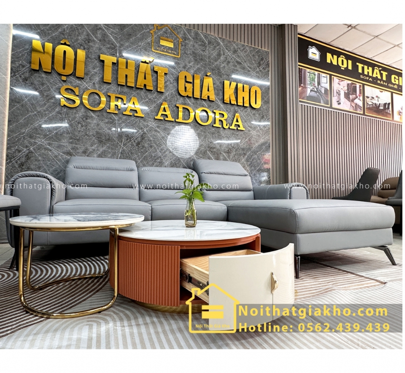 Sofa góc L Adora XA05 da chống trầy