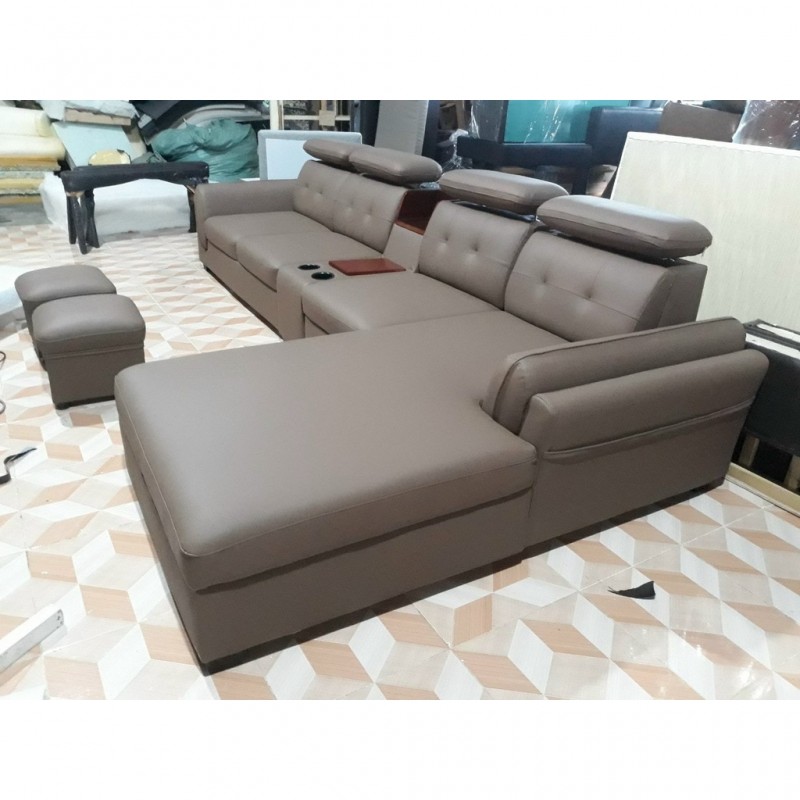 Sofa góc L bọc da cao cấp GL18