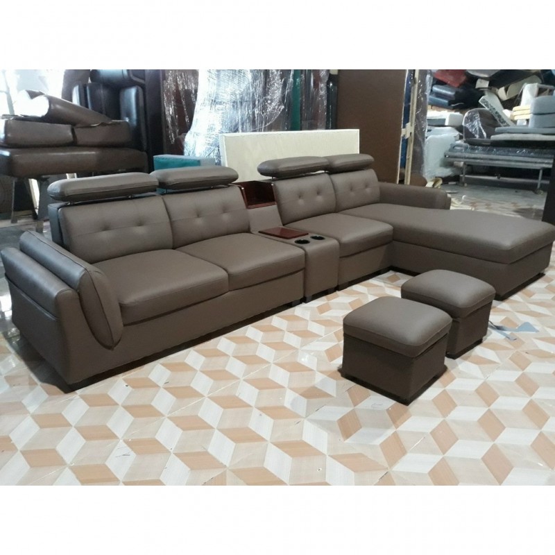 Sofa góc L bọc da cao cấp GL18