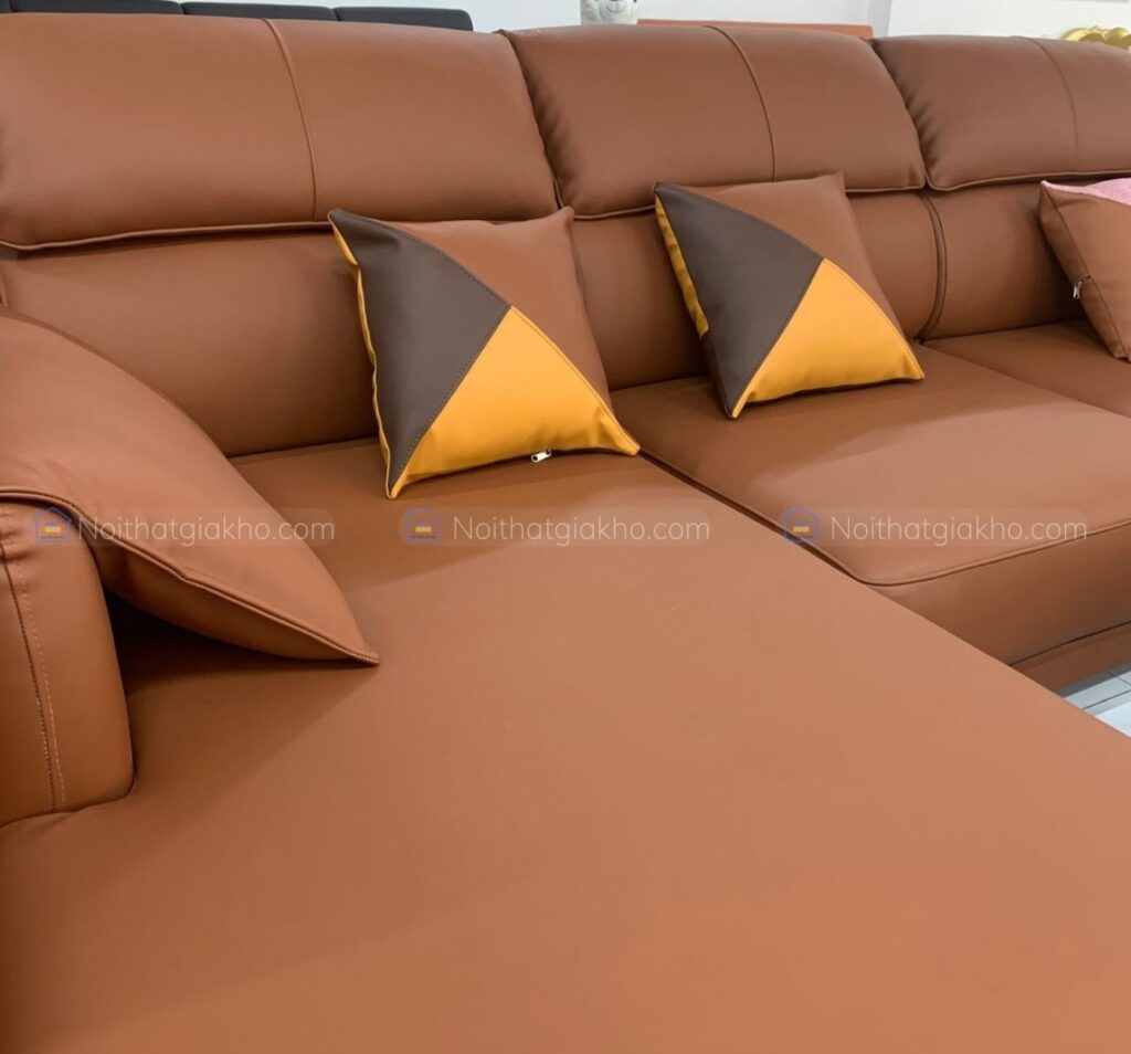Sofa góc L bọc da Microfiber cao cấp
