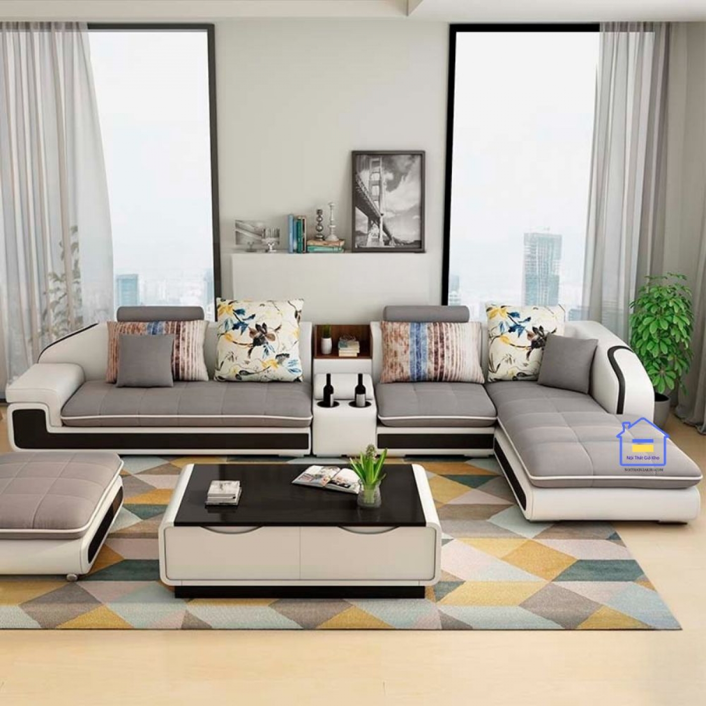 Sofa vải góc L cao cấp SFVTY03