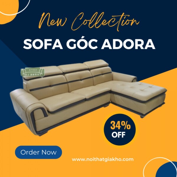 Sofa kiểu chữ L cao cấp phòng khách TL07