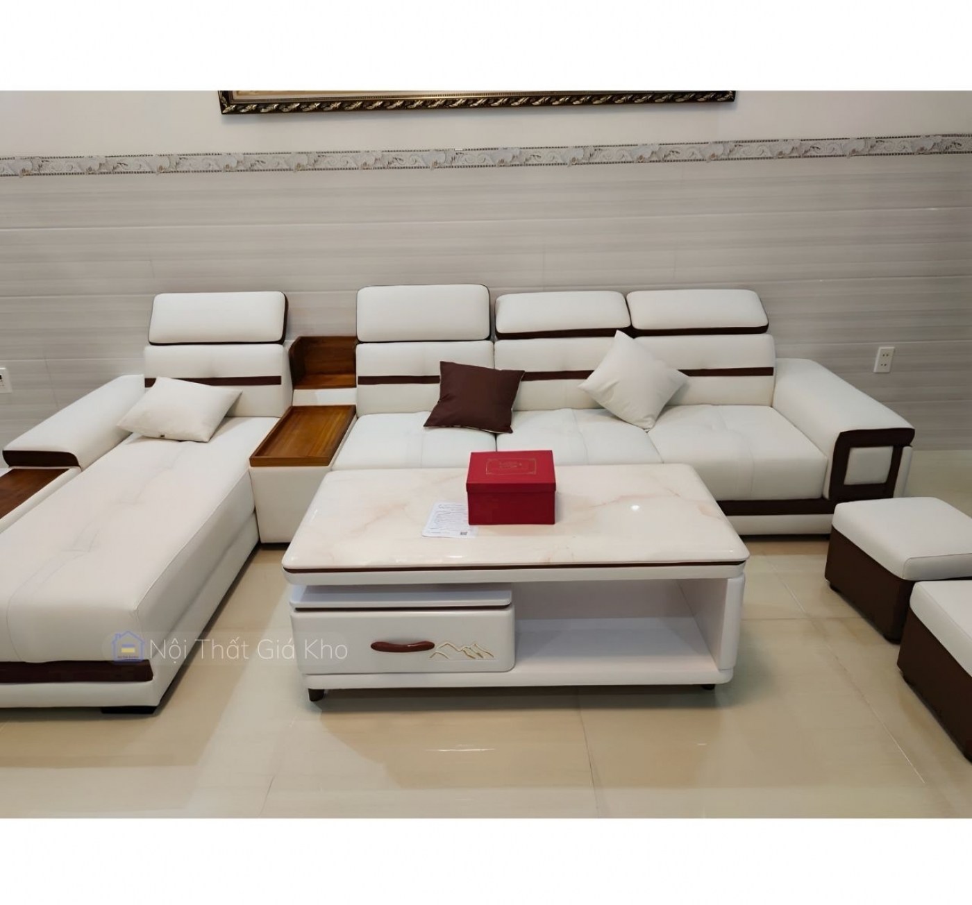 Sofa phòng khách chữ L cao cấp Adora GL31