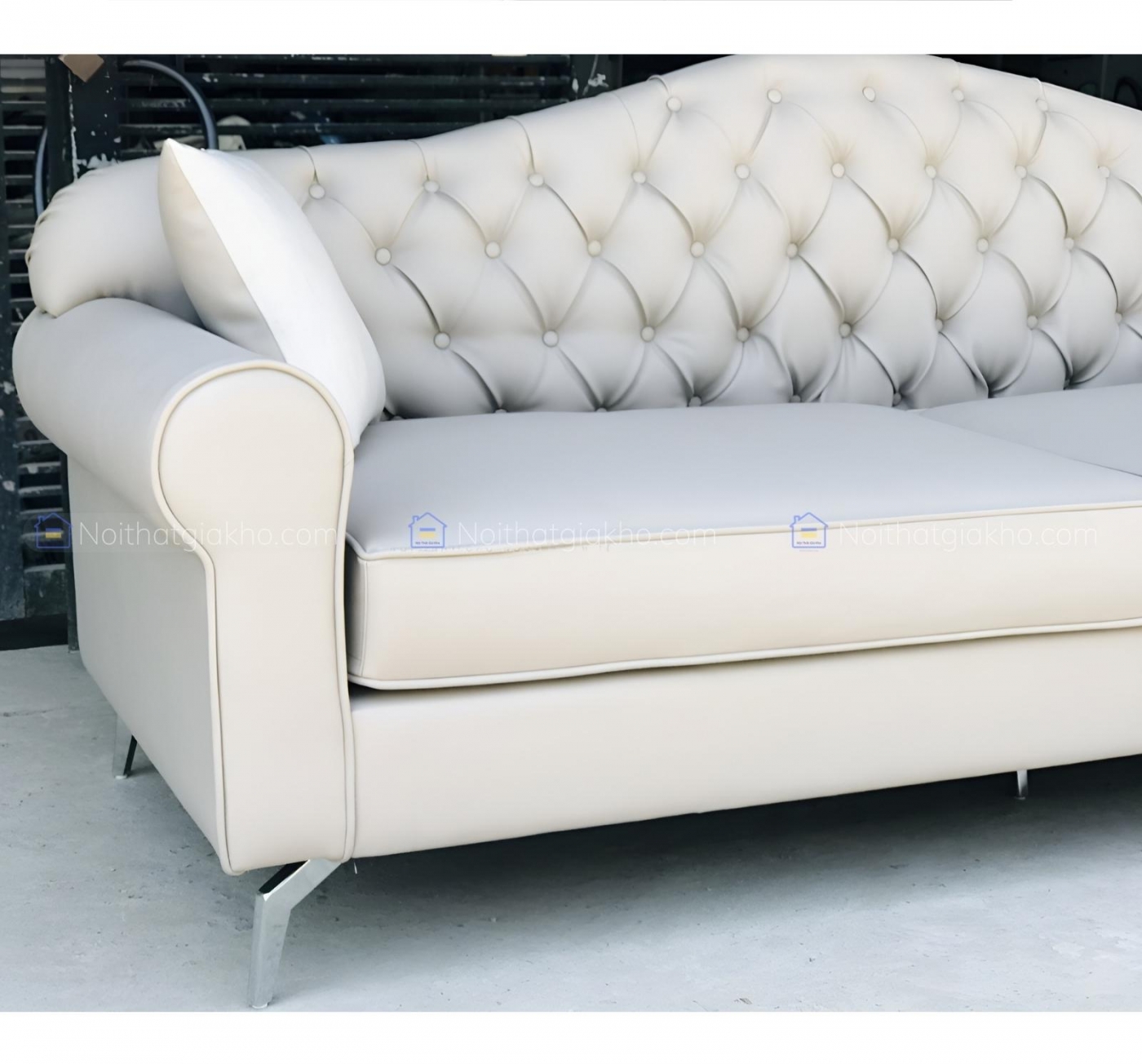 Sofa tân cổ điển Adora BA12 bọc da cao cấp