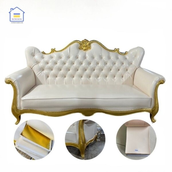 Sofa tân cổ điển ADORA dát vàng 24k