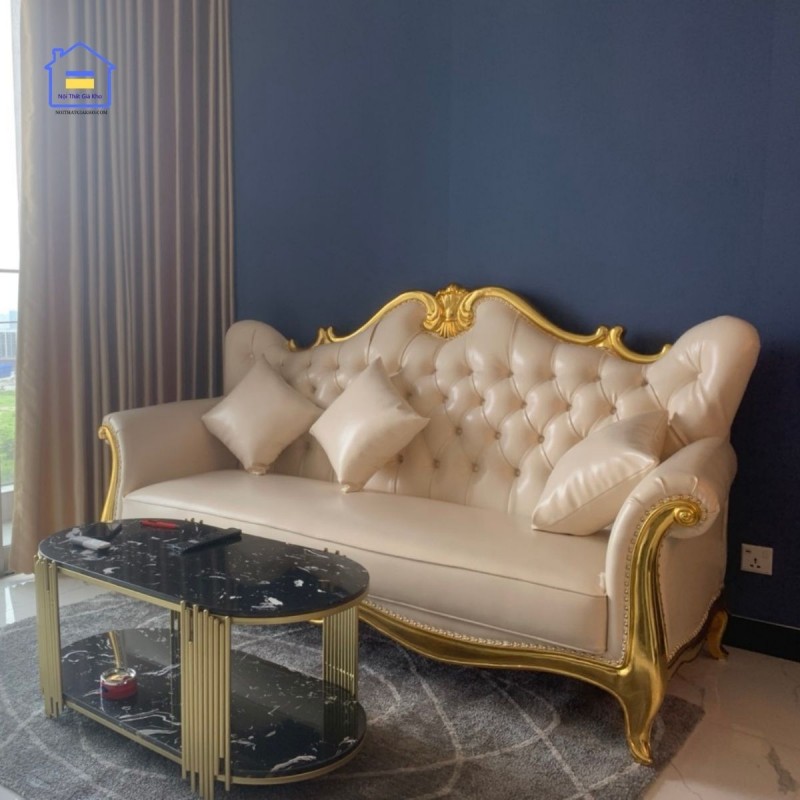 Sofa tân cổ điển ADORA dát vàng 24k