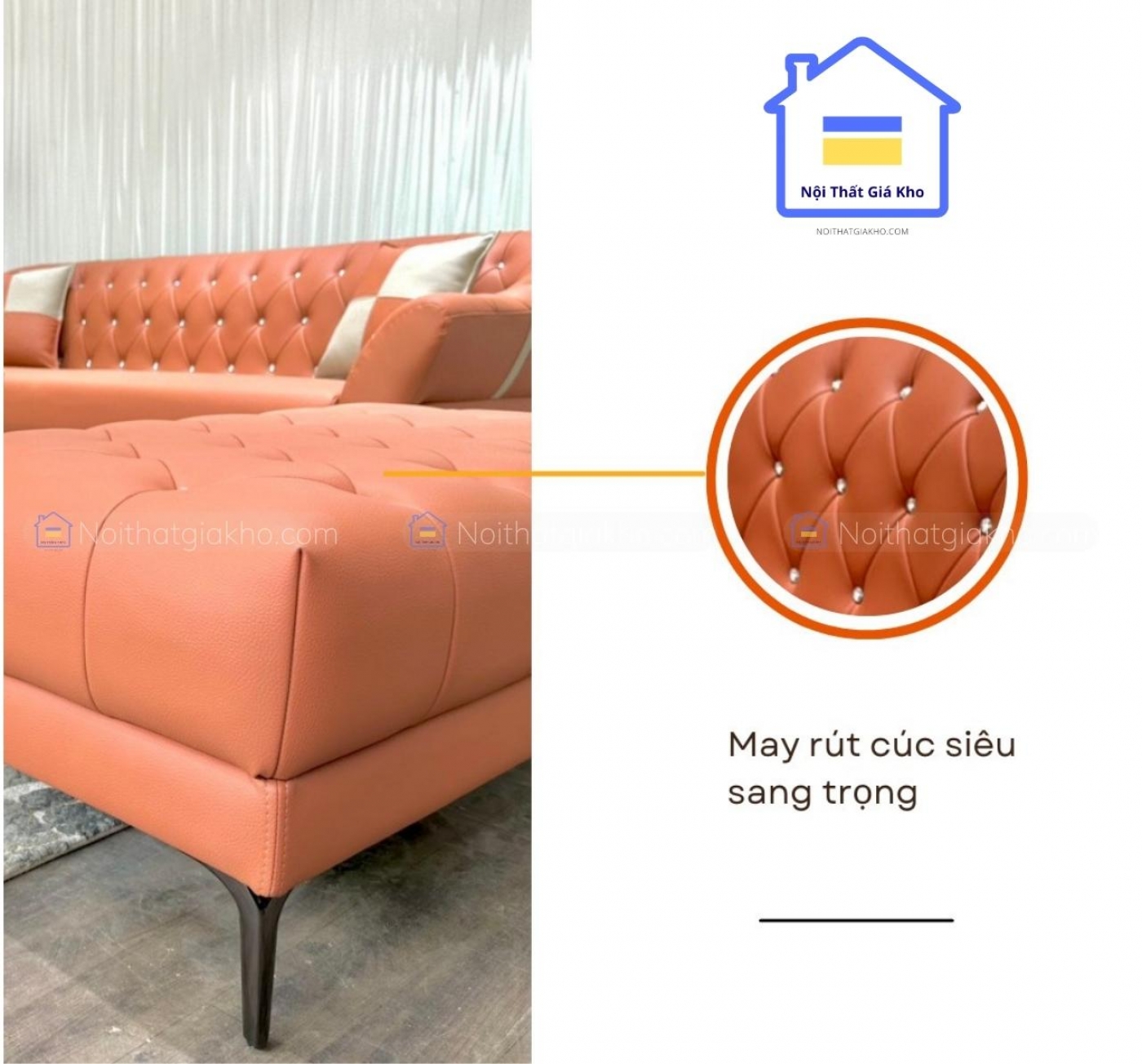 Sofa văng da cổ điển cao cấp