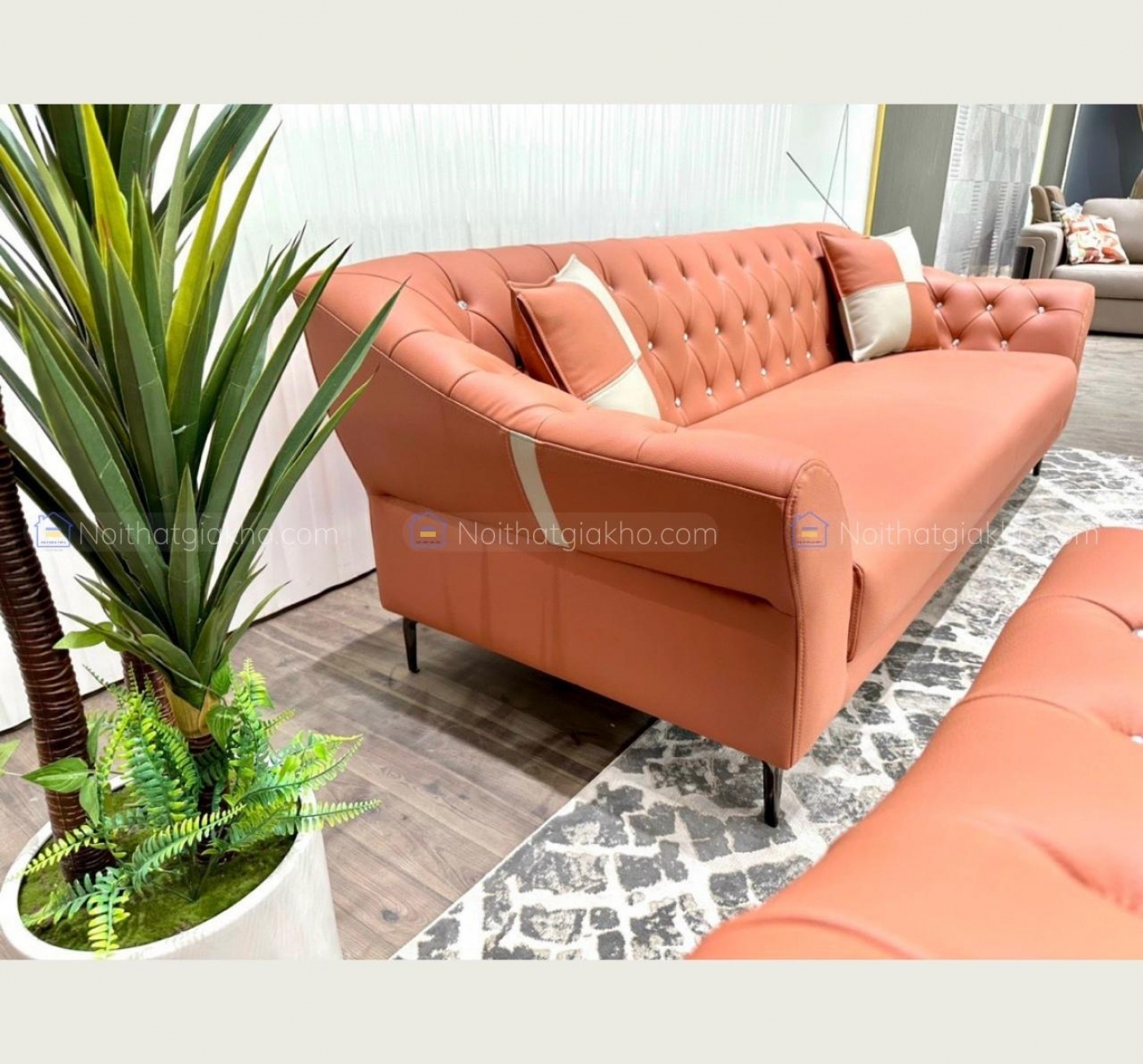 Sofa văng da cổ điển cao cấp