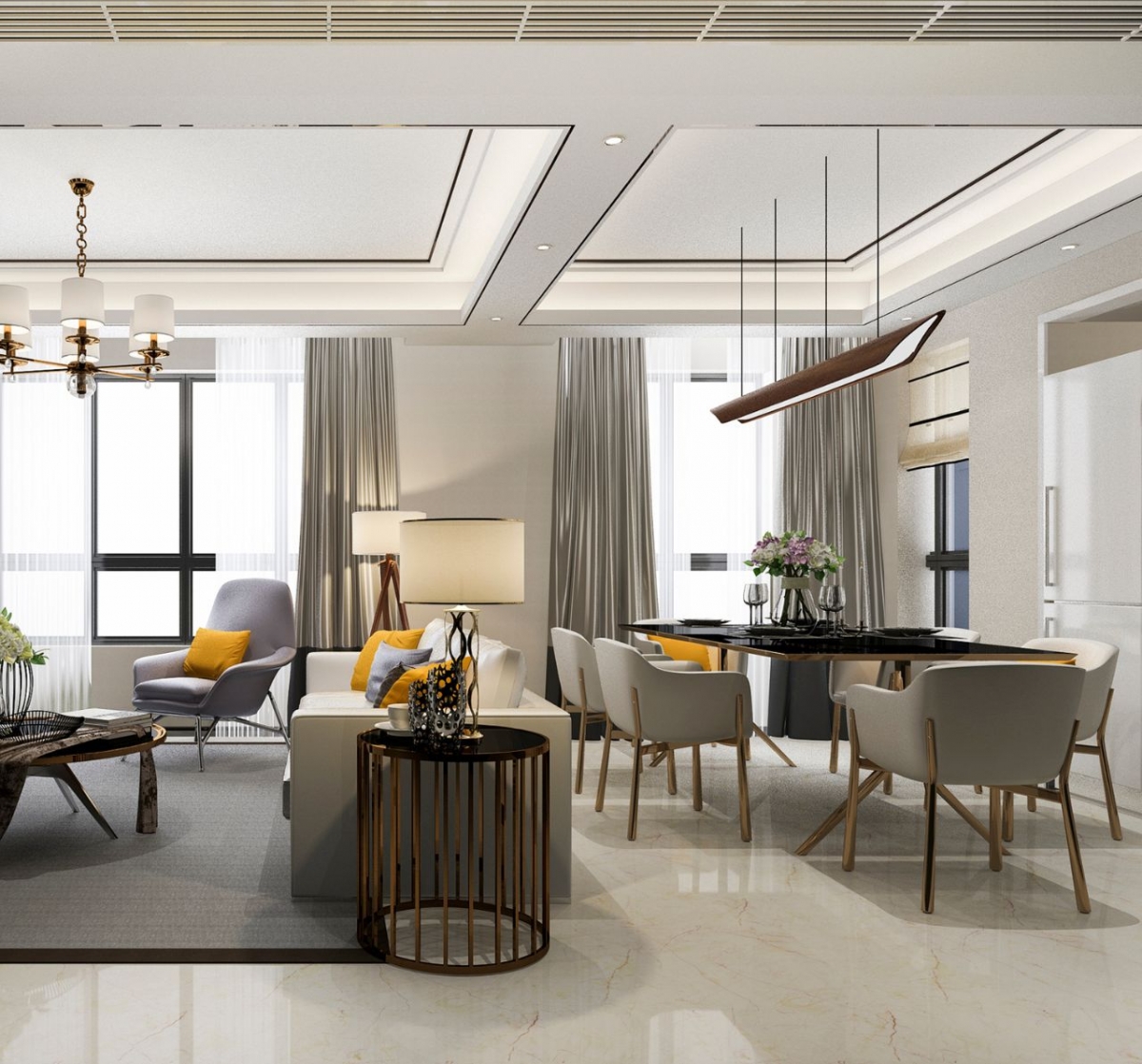 Thi công trọn gói nội thất căn hộ Saigon Pearl