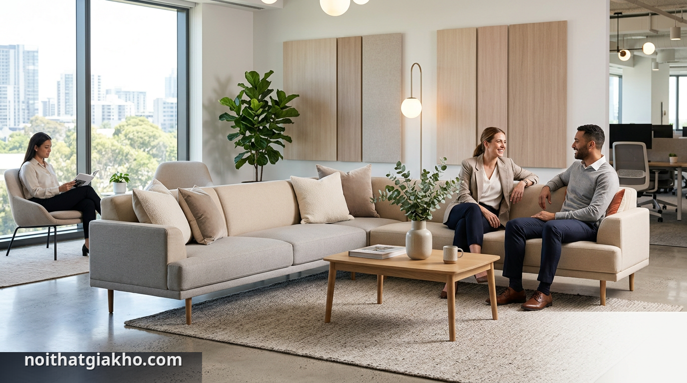 Lựa chọn màu sắc sofa văn phòng phù hợp để tạo không gian chuyên nghiệp - màu sắc sofa văn phòng