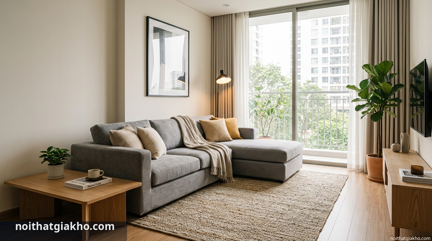 Mua sofa chữ L giá rẻ TPHCM: Địa chỉ uy tín cho mọi gia đình 1 Sofa chữ L sang trọng và hiện đại cho không gian phòng khách - mua sofa chữ L giá rẻ TPHCM