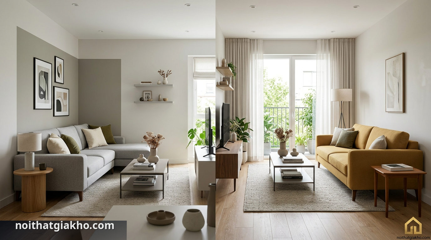 Sofa góc L hay sofa văng: Loại nào phù hợp với nhà bạn? 1 So sánh sofa góc L hay sofa văng cho không gian phòng khách hiện đại - sofa góc L hay sofa văng