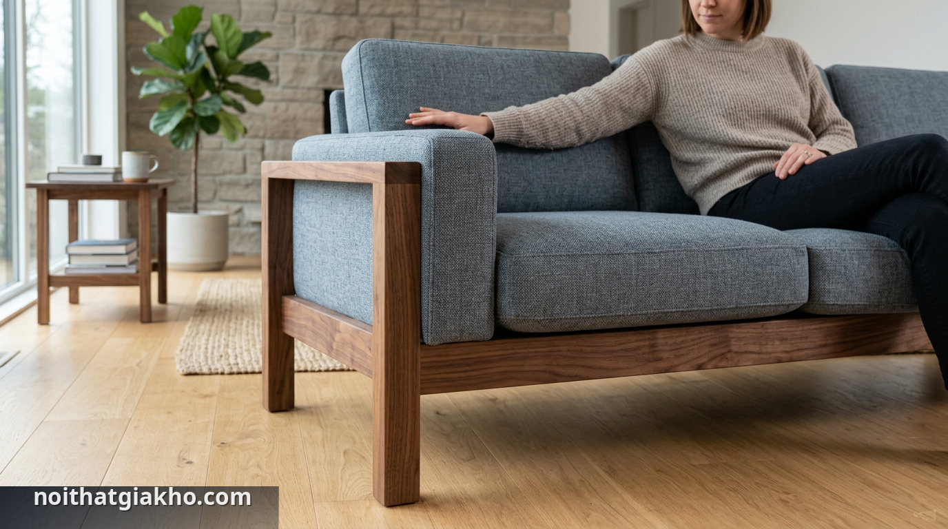 Sofa băng: Bí quyết bền đẹp trường tồn từ xưởng sản xuất 1 Cấu tạo vững chắc từ khung, đệm mút và lớp bọc tạo nên sofa băng bền đẹp. - vật liệu làm sofa