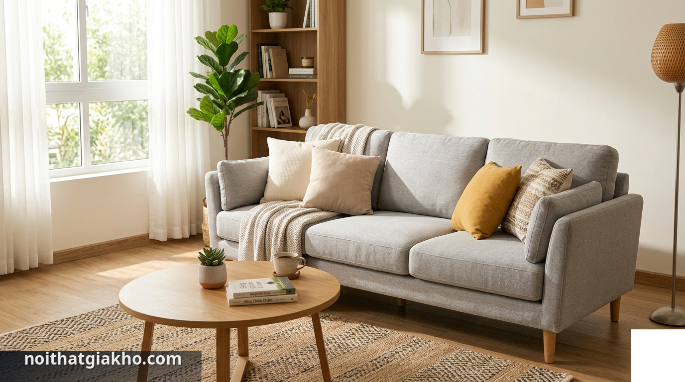Sofa băng vải giá rẻ hay da? So sánh, ưu nhược điểm 1 Sofa băng vải giá rẻ mang đến sự ấm cúng và đa dạng lựa chọn - sofa băng vải giá rẻ