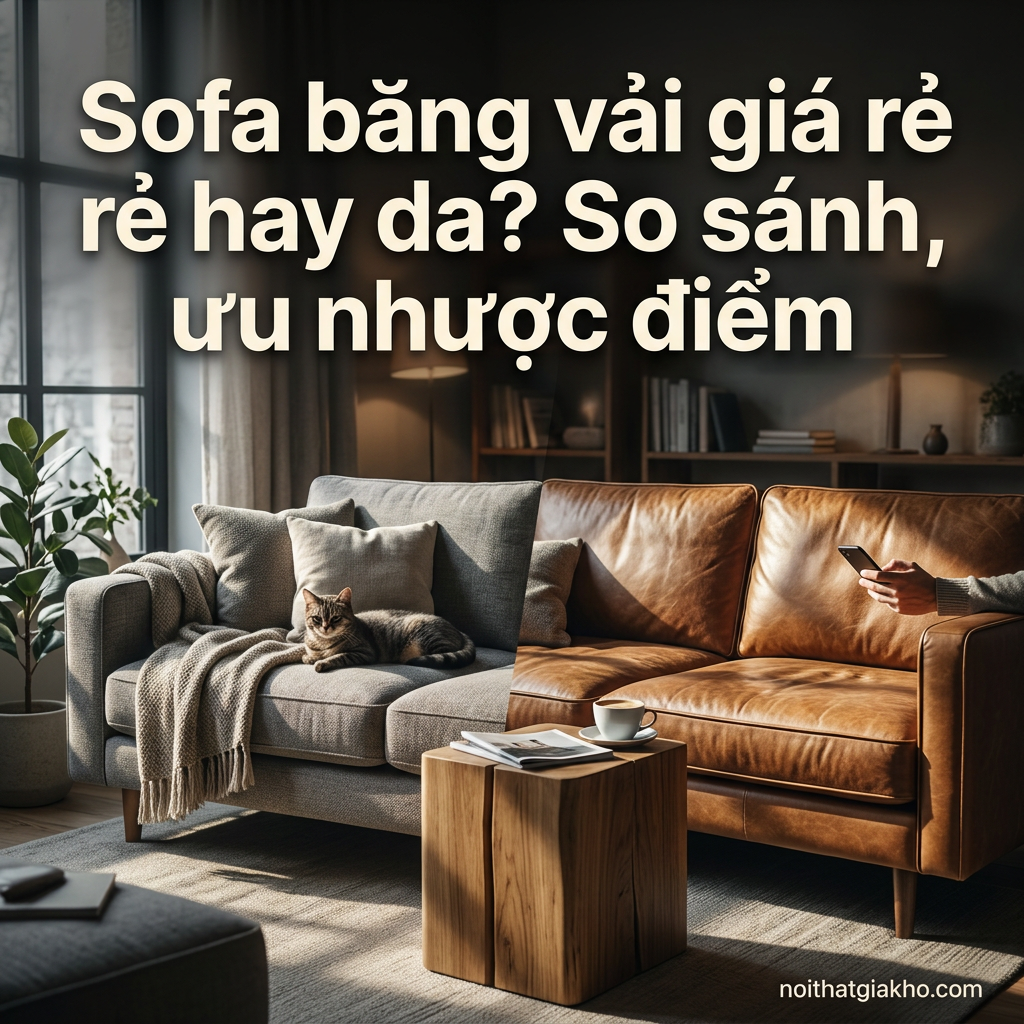 sofa bang vai gia re hay da so sanh uu nhuoc diem