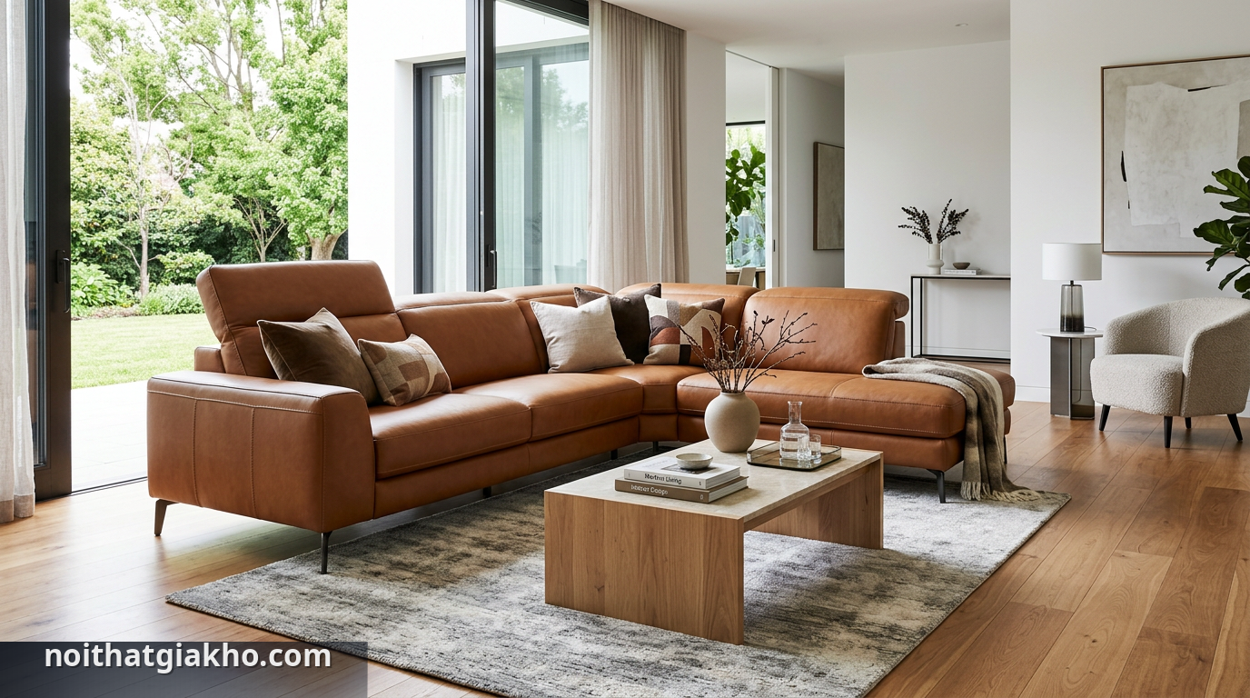 Vẻ đẹp đẳng cấp của sofa chữ L nhập khẩu trong không gian sống hiện đại - sofa chữ L nhập khẩu
