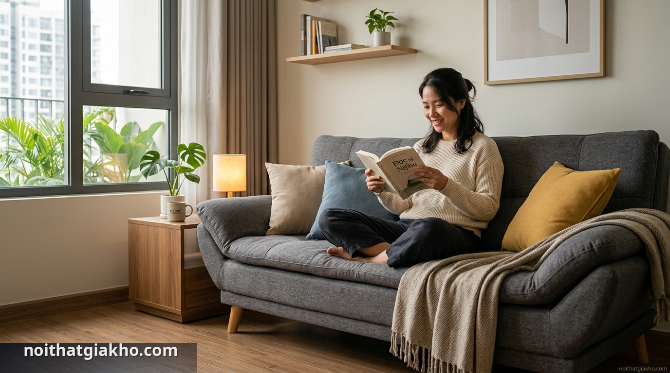 Chọn sofa giường phù hợp mang lại trải nghiệm sử dụng thoải mái. - lỗi khi mua sofa giường