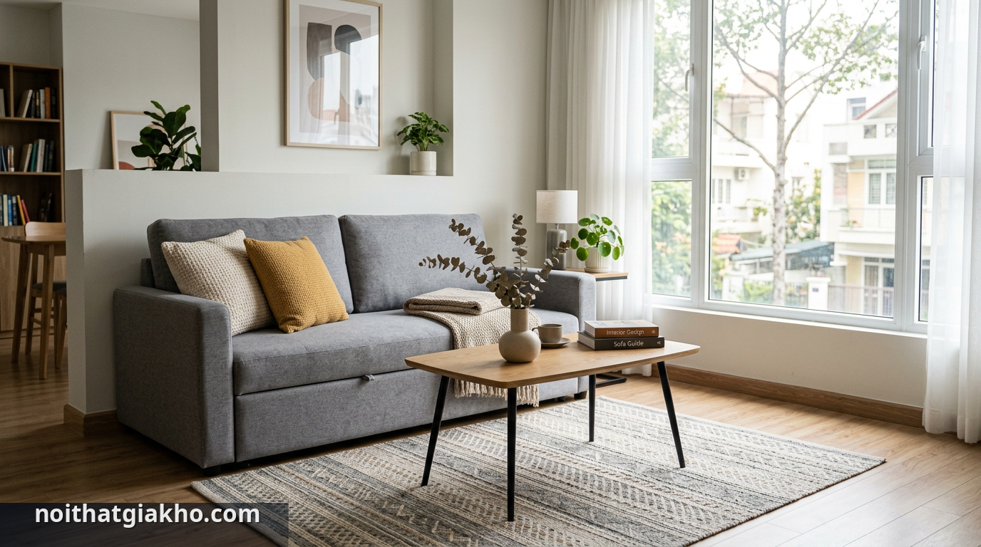 Cửa hàng sofa giường TPHCM: Top 7 địa chỉ uy tín, giá tốt 1 Sofa giường hiện đại trong không gian sống - cửa hàng sofa giường TPHCM