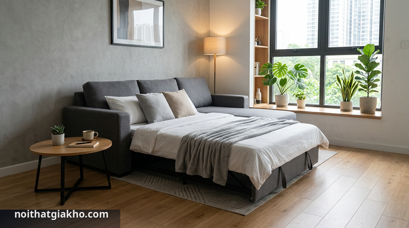 Sofa giường thông minh, giải pháp tối ưu cho không gian sống hiện đại. - giá sofa giường TPHCM