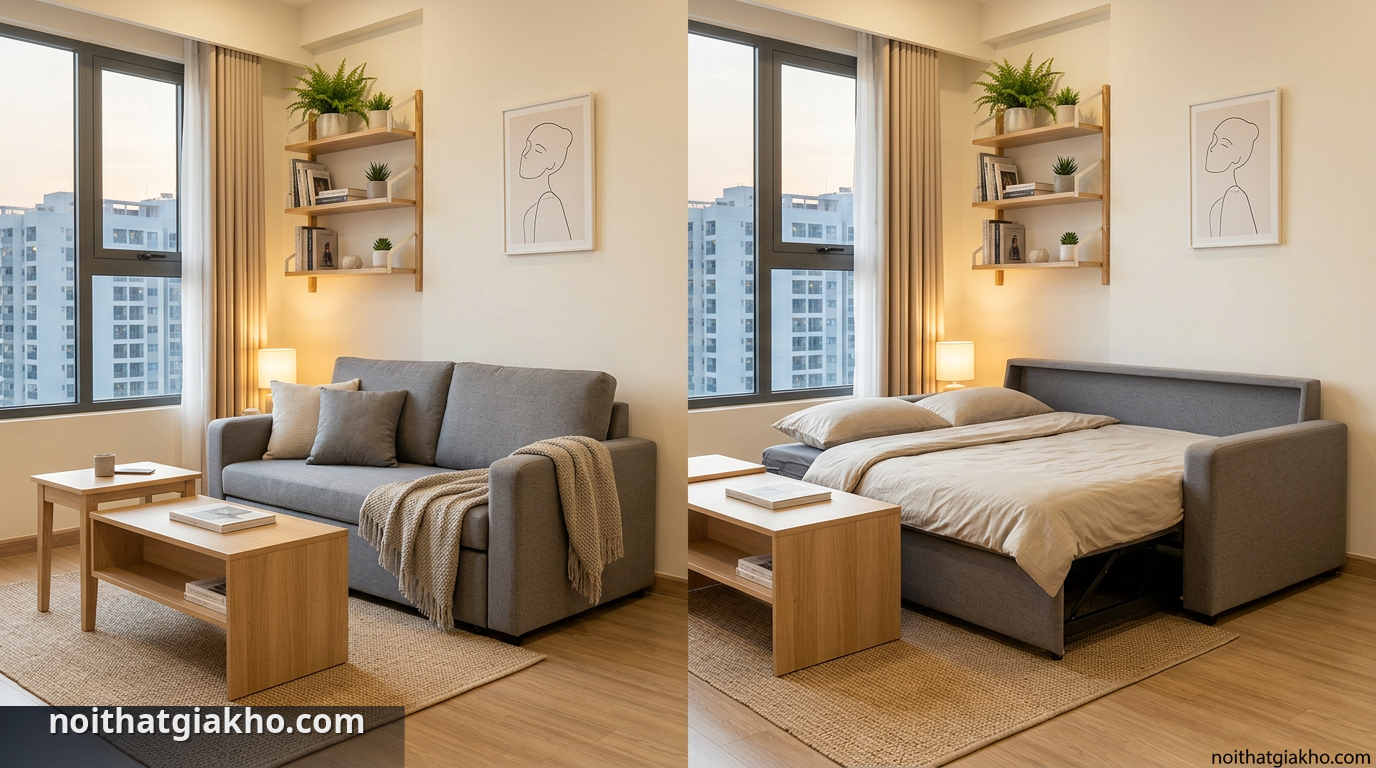 Sofa Giường Cho Nhà Nhỏ TPHCM: Giải Pháp Tối Ưu Không Gian Hẹp 1 Sofa giường thông minh – Giải pháp tối ưu không gian hẹp TPHCM - sofa giường cho nhà nhỏ