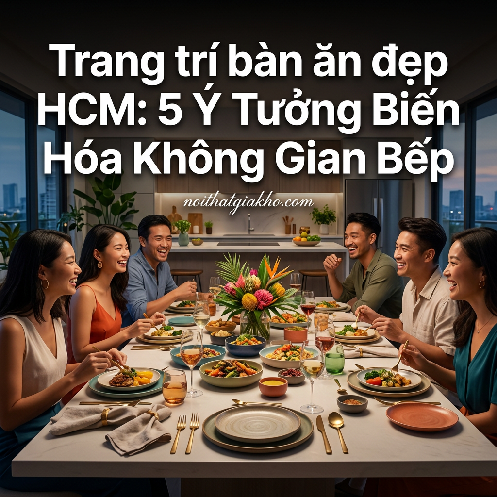 trang tri ban an dep hcm 5 y tuong bien hoa khong gian bep