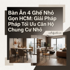 Bàn Ăn 4 Ghế Nhỏ Gọn HCM: Giải Pháp Tối Ưu Căn Hộ Chung Cư Nhỏ
