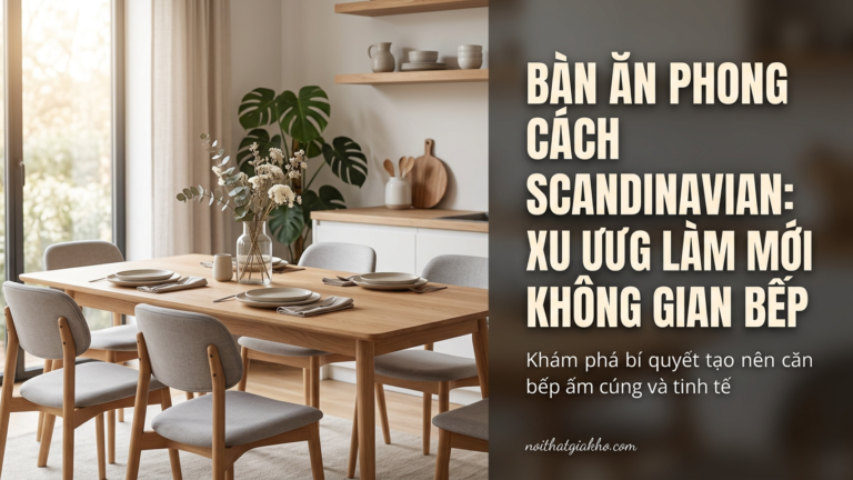 Bàn ăn phong cách Scandinavian: Xu hướng làm mới không gian bếp