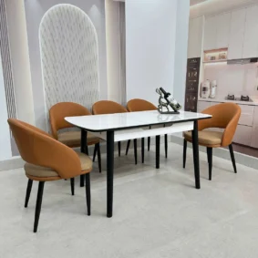 Bàn ăn thông minh mặt đá ceramic kéo dài
