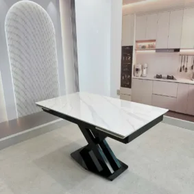 Bàn ăn thông minh mặt đá ceramic kéo dài 2 đầu