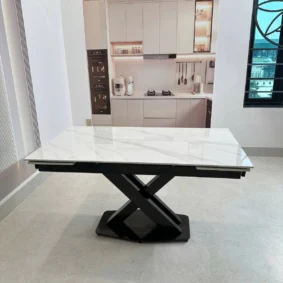 Bàn ăn thông minh mặt đá ceramic kéo dài 2 đầu