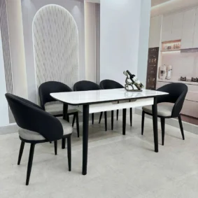 Bàn ăn thông minh mặt đá ceramic kéo dài