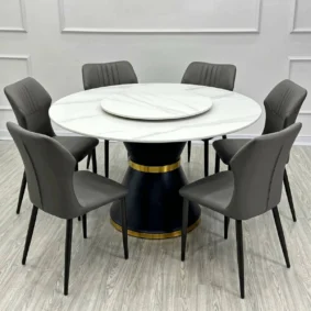 Bàn ăn tròn mặt đá ceramic Adora Cozy