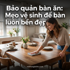 Bảo quản bàn ăn: Mẹo vệ sinh để bàn luôn bền đẹp