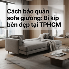 Cách bảo quản sofa giường: Bí kíp bền đẹp tại TPHCM