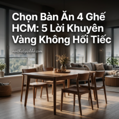 Chọn Bàn Ăn 4 Ghế HCM: 5 Lời Khuyên Vàng Không Hối Tiếc