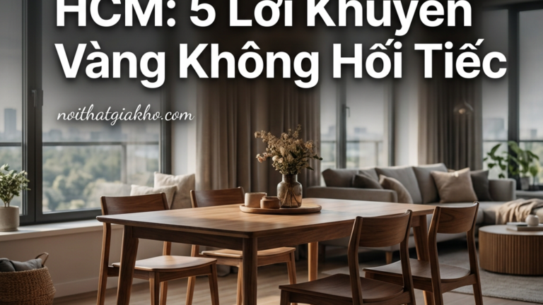 Chọn Bàn Ăn 4 Ghế HCM: 5 Lời Khuyên Vàng Không Hối Tiếc
