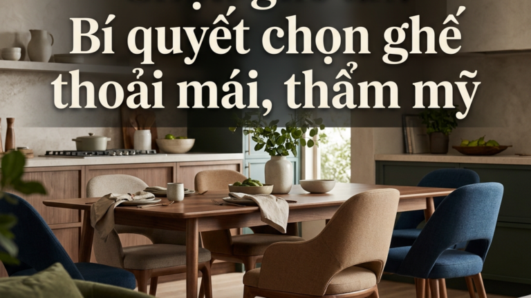 Chọn ghế ăn: Bí quyết chọn ghế thoải mái, thẩm mỹ