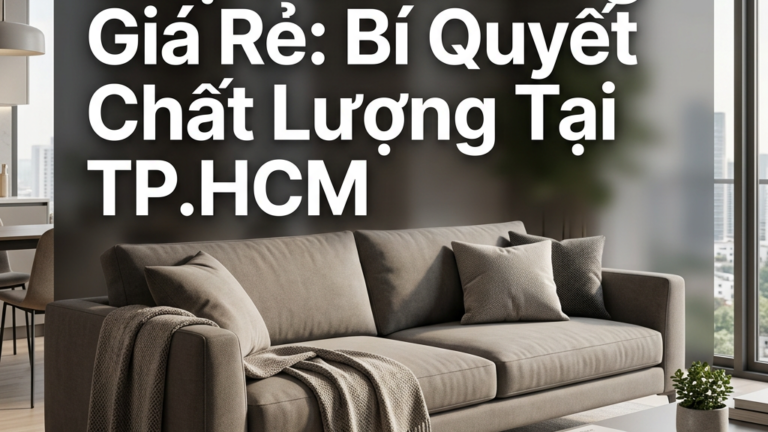 Chọn Sofa Băng Giá Rẻ: Bí Quyết Chất Lượng Tại TP.HCM