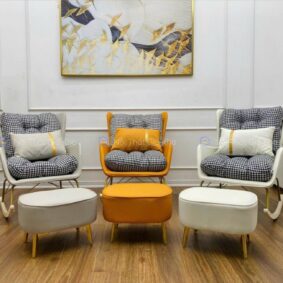 Ghế sofa thư giãn nhập khẩu kèm đôn