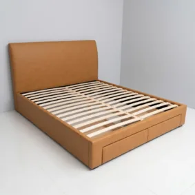 Giường bọc da Adora hộc kéo