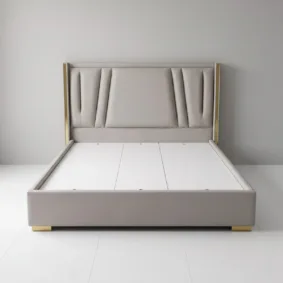 Giường bọc nệm da 1m6x2m, 1m8x2m