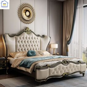 Giường bọc nệm hoàng gia GN01, Giường bọc nệm nhập khẩu cao cấp
