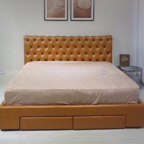 Giường da cao cấp hộc kéo