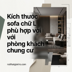 Kích thước sofa chữ L phù hợp với phòng khách chung cư