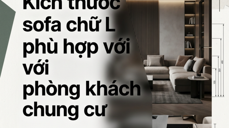 Kích thước sofa chữ L phù hợp với phòng khách chung cư