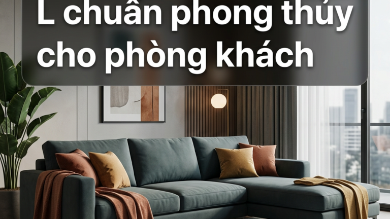 Kích thước sofa góc L chuẩn phong thủy cho phòng khách